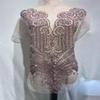 1PCS Handmade Rhinestone Applique Sew On Patches for Wedding Bridal Evening Wear Patches view 1