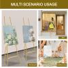 Gold Easel Stand for Sign - Heavy Duty Metal Freestanding Adjustable Display Stand (3-Tier), Large Professional Easel for Paintings, Artwork & Commercial Displays, Durable Exhibition Easel view 2