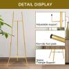 Gold Easel Stand for Sign - Heavy Duty Metal Freestanding Adjustable Display Stand (3-Tier), Large Professional Easel for Paintings, Artwork & Commercial Displays, Durable Exhibition Easel view 4