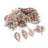 Luzhengyang 50 Pieces Wooden Leaf Shapes Crafts Decoration - DIY Scrapbooking Wooden Embellishments for Home Decor and Craft Projects, NGAGY9U22VIQM8QB5 view 1