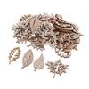 Luzhengyang 50 Pieces Wooden Leaf Shapes Crafts Decoration - DIY Scrapbooking Wooden Embellishments for Home Decor and Craft Projects, NGAGY9U22VIQM8QB5 view 3