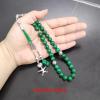 ALBASHAN Tasbih men Green Malachite with Saudi pendant muslim prayer beads Islamic arabic fashion Accessories Eid ramadan gift misbaha (12mm x 45beads) view 3