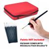 Storage Case For Testors Paint Set Model Paint, Holds 60 Bottles with 9 Detail Brushes, Paint Organizer Carrying Bag for Model Builders, Miniature Painters, Home Travel Workshop, Box Only, Red view 2
