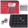 Storage Case For Testors Paint Set Model Paint, Holds 60 Bottles with 9 Detail Brushes, Paint Organizer Carrying Bag for Model Builders, Miniature Painters, Home Travel Workshop, Box Only, Red view 3