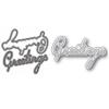 Greetings Die Cuts for Card Making, Words Metal Cutting Dies for Paper Scrapbooking, DIY Stencils for Album Party Wedding Festivals Decoration view 1