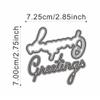 Greetings Die Cuts for Card Making, Words Metal Cutting Dies for Paper Scrapbooking, DIY Stencils for Album Party Wedding Festivals Decoration view 2