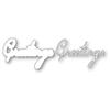 Greetings Die Cuts for Card Making, Words Metal Cutting Dies for Paper Scrapbooking, DIY Stencils for Album Party Wedding Festivals Decoration view 4