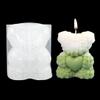 Zayookey Rose Bear Candle Mold for Epoxy Resin 3D bear Candle Making Resin Mold Animal Soap Silicone mold Teddy Bear Casting Mould for DIY Aromatherapy Wax Candle Soap view 1