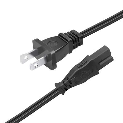 Figure D 8.2ft 2 Prong Power Cord Replacement for Husqvarna Viking 1002LCD, 1003LCD, Designer Diamond, S25, 560ED, Prelude 340, Designer 1, Quilt Sapphire 835 Sewing Machine Power Cord AC Cable