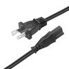 Figure D 8.2ft 2 Prong Power Cord Replacement for Husqvarna Viking 1002LCD, 1003LCD, Designer Diamond, S25, 560ED, Prelude 340, Designer 1, Quilt Sapphire 835 Sewing Machine Power Cord AC Cable view 1