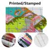 Dimensean Stamped Cross Stitch Kits Full Range of Embroidery Patterns Starter Kits for Beginners Adult DIY Cross Stitches Needlepoint Kits 11CT-Cat Flowers on the Table 18x18 inch view 3