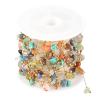 Jabogrii 13 Feet Gold Stainless Steel Chain for Jewelry Making Mixed Color Natural Raw Stone Jewelry Making Chains view 1