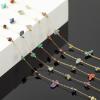 Jabogrii 13 Feet Gold Stainless Steel Chain for Jewelry Making Mixed Color Natural Raw Stone Jewelry Making Chains view 2