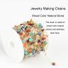 Jabogrii 13 Feet Gold Stainless Steel Chain for Jewelry Making Mixed Color Natural Raw Stone Jewelry Making Chains view 3