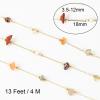Jabogrii 13 Feet Gold Stainless Steel Chain for Jewelry Making Mixed Color Natural Raw Stone Jewelry Making Chains view 4