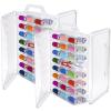 Gbivbe 46 Grids Sewing Organizer, Double Sided Thread Box Storage, Portable Clear Plastic Organizer Box for Embroidery and Sewing Threads, Embroidery Floss, Crafts, Small Toys (Clear,2 Pack) view 1