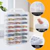 Gbivbe 46 Grids Sewing Organizer, Double Sided Thread Box Storage, Portable Clear Plastic Organizer Box for Embroidery and Sewing Threads, Embroidery Floss, Crafts, Small Toys (Clear,2 Pack) view 3
