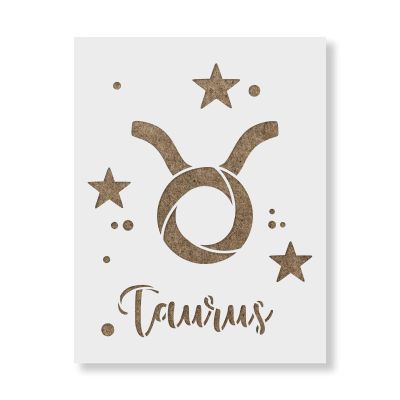 Taurus Zodiac Symbol Stencil - Ideal for Educational and Signage Projects, Craft Stencils