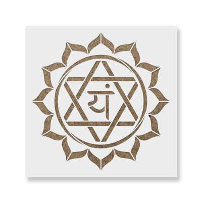 Anahata Heart Chakra Stencil - Essential for Professional and Instructional Designs, Stencils for Crafts