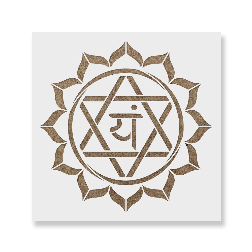 Anahata Heart Chakra Stencil - Essential for Professional and Instructional Designs, Stencils for Crafts