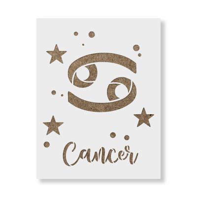 Cancer Zodiac Symbol Stencil - Essential for Professional and Instructional Designs, Craft Stencils