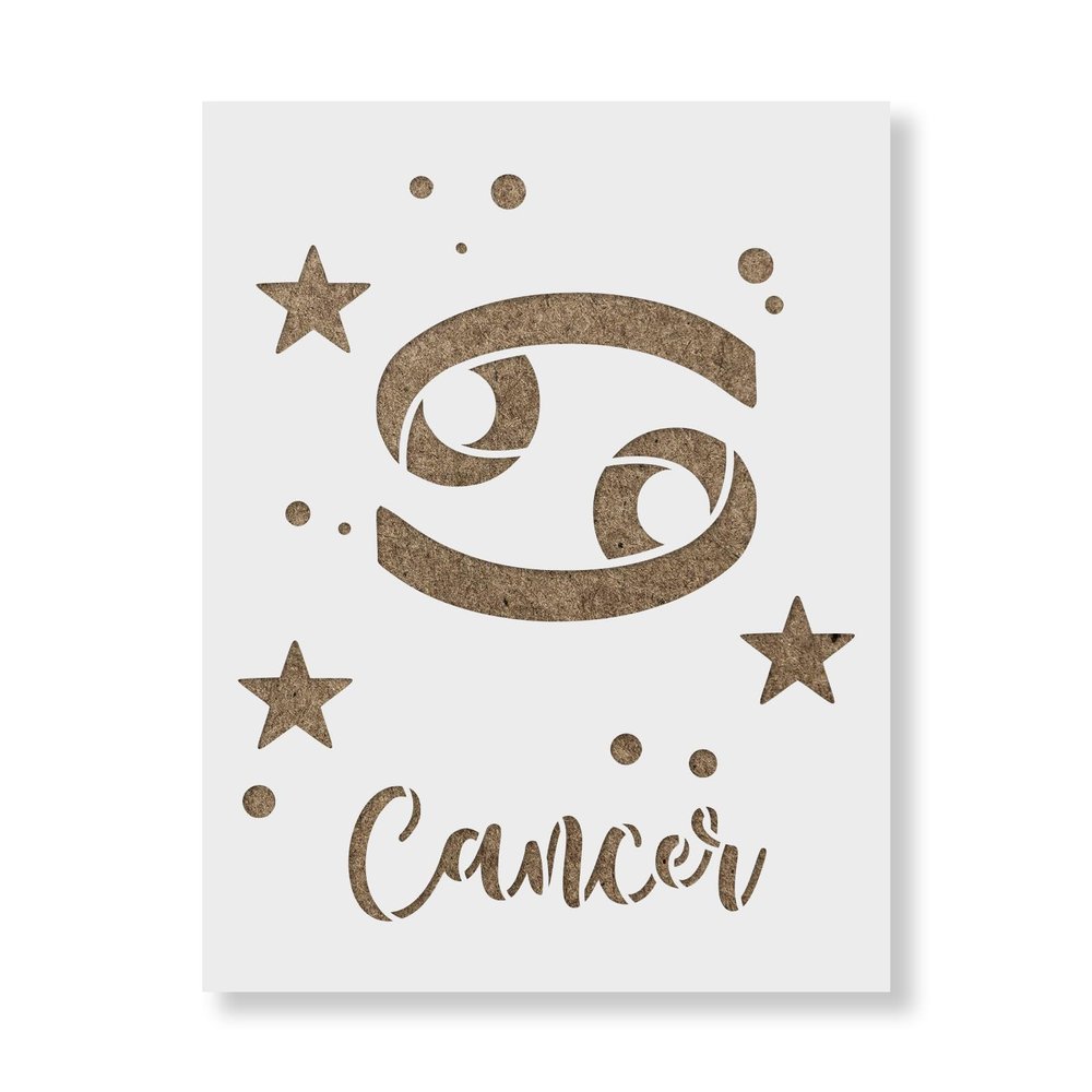 Cancer Zodiac Symbol Stencil - Essential for Professional and Instructional Designs, Craft Stencils