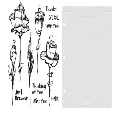 Ranger Ink Bundle - Tim Holtz Cling Rubber Stamps Abstract Florals cms479 and 1 Idea-Ology Storage - Stamp Storage - Sheet- 2024 Release