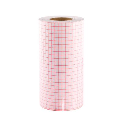 Carkio Strong Grip Transfer Tape for Vinyl, 30.5 * 500CM Transfer Paper, W/Red Alignment Grid Clear Shimmer Adhesive Vinyl Transfer Paper for Cricut, for Signs Stickers Decals Walls Doors