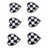 100pcs Heart Shaped Patches, Iron On Black White Grid Embroidered, DIY Applique Patches Decoration for Clothes Bags Hats Clothing Repair view 3