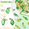 Airssory 50 Pcs 5 colors Handmade Lemon Lampwork Charms Green Yellow Imitation Fruit Glass Crystal Charms with Leaf for DIY Jewelry Craft Earrings view 2