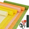 BEISHIDA 6 Rolls Crepe Paper Roll, 6 Yellow Series Crepe Paper Sheet for Flower Making, Flowers Kit with Tape and Wire for Wedding Birthday Holiday Party Decoration,DIY Craft(9.8in x 8ft/Roll) view 1
