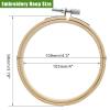 Biaungdo 12 Pieces 4 Inch Embroidery Hoops, Round Wood Embroidery Hoops, Adjustable Bamboo Circle Cross Stitch Hoop Ring, Wooden Embroidery Frames for Art Craft Sewing, Christmas Decoration view 4