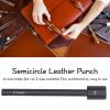 Semicircle Leather Punch, Stainless Steel Leather Cutter Leather Tools Craft Half Round Cutter Punch for Strap Belt Wallet Bag DIY Handwork(15mm) view 3