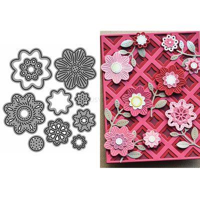 Flowers Die Cuts for Card Making, Plant Metal Cutting Dies for Paper Scrapbooking, DIY Stencils for Album Party Wedding Festivals Decoration
