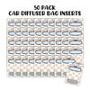 Car Oil Diffuser Package Bag Insert Care Instruction Cards | 50 pk 5x7 Tan Checkered fits in 6x9 for Holographic Bags Warning Inserts Cardstock Reed Bullet Wooden Top Product Client view 2
