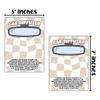 Car Oil Diffuser Package Bag Insert Care Instruction Cards | 50 pk 5x7 Tan Checkered fits in 6x9 for Holographic Bags Warning Inserts Cardstock Reed Bullet Wooden Top Product Client view 3