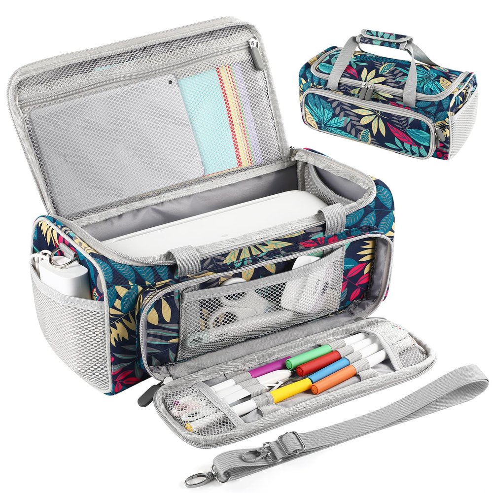 AZURAOKEY Carrying Case Compatible with Cricut Joy Xtra Smart Cutting Machine, Storage Organizer for Cricut accessories, Travel Storage Bag with Pockets for Craft Tools (Bag only)