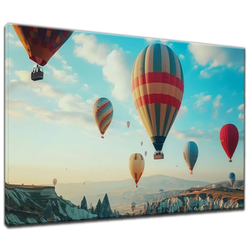 Diamond Painting Kits for Adults, 5D DIY Hot Air Balloon Diamond Art Kits, Diamond Art Landscape Paint by Number Kits, Full Drill Crystal Gem Art Rhinestone Embroidery Kit for Wall Decor 16x36in T-2