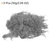 MECCANIXITY 5pcs 2.08 OZ Moss Fake Craft Moss Artificial Moss Natural Preserved Moss for Craft Arts Floral DIY Project Wall Wedding Garden Patio Table Terrariums Decoration(Light Grey) view 2