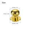 uxcell 5 Set 10mm Solid Brass Round Head Stud Screw Rivets Post Fastener for DIY Leather Craft Belt Wallet Handbag Decoration Repairs, Gold Tone view 2