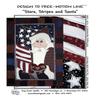 NineTribe Basics Stars, Stripes and Santa Quilt Pattern, Approximately Size 18 x 28, Design to Free-Motion Line from Dog Gone Quilts view 1