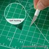 Worklion Self Healing Craft Mat: 18"x12" Rotary Cutting Mat for Sewing,Quilting,Leather,Craft,Fabric,Model,Art,Clay,5-layer 2-sided Cutting Mat, green and black view 4