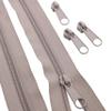 #5 Nylon Coil Zippers by The Yard, 10 Yards Zipper Tape with 25Pcs Zipper Pulls Sliders for DIY Sewing Crafts Bags Purses (Gray) YIGUANXIN view 3