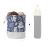 LeCorner Cute Cat Small Yarn Bag, Canvas Plastic Bag Holder (2 Pack) view 1
