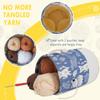 LeCorner Cute Cat Small Yarn Bag, Canvas Plastic Bag Holder (2 Pack) view 4