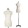 Dress Form Sewing Mannequin Torso Manikin Dress Form Female with Wheels, Dressmaker Mannequin Adjustable Large for Sewing Clothes/Jackets/Blouses/T-Shirts/Form Garments, Styrofoam Half Dressform ( Col view 1