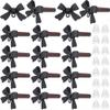 SOFPLATE 1 Box Bow Earring Findings Black Earring Posts Hypoallergenic Bowknot Safety 925 Sterling Silver Bowtie Alloy Studs with Ear Nuts and Loop Posts for Jewelry Making Supplies DIY Crafts view 1