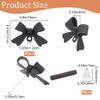 SOFPLATE 1 Box Bow Earring Findings Black Earring Posts Hypoallergenic Bowknot Safety 925 Sterling Silver Bowtie Alloy Studs with Ear Nuts and Loop Posts for Jewelry Making Supplies DIY Crafts view 2