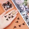 SOFPLATE 1 Box Bow Earring Findings Black Earring Posts Hypoallergenic Bowknot Safety 925 Sterling Silver Bowtie Alloy Studs with Ear Nuts and Loop Posts for Jewelry Making Supplies DIY Crafts view 3