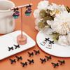 SOFPLATE 1 Box Bow Earring Findings Black Earring Posts Hypoallergenic Bowknot Safety 925 Sterling Silver Bowtie Alloy Studs with Ear Nuts and Loop Posts for Jewelry Making Supplies DIY Crafts view 4